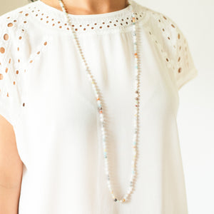 Matte Amazonite & Mother of Pearl