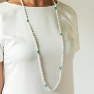 Moonstone, Mother of Pearl & Green Turquoise